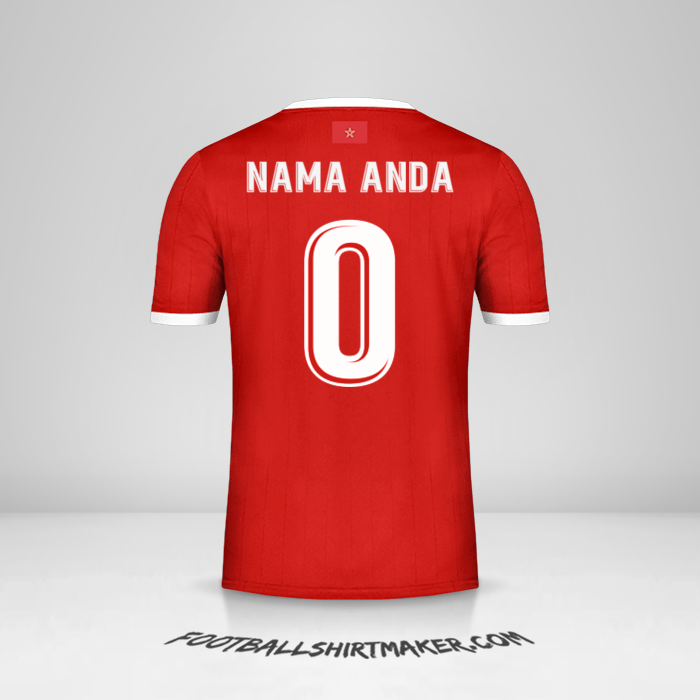 Jersey Maroko AFCON 2019 -  nama anda - 0