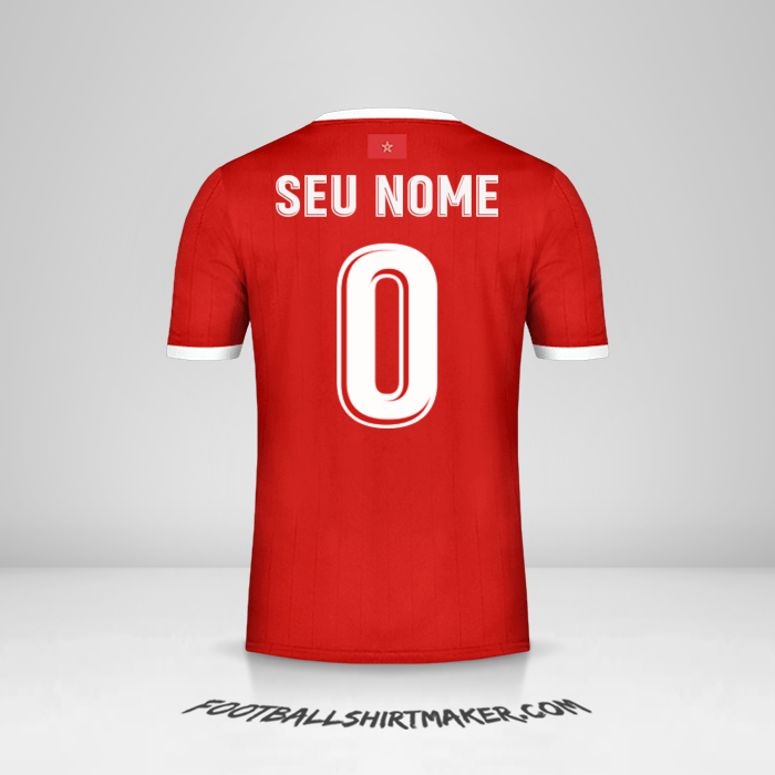 Camisa Marrocos AFCON 2019 -  seu nome - 0