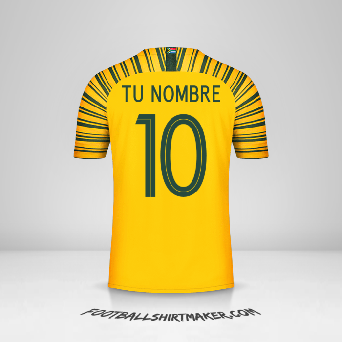 Camiseta Sudáfrica 2018/19 número 10 tu nombre