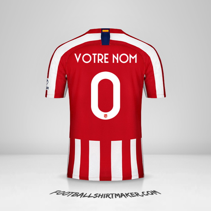 Maillot Atletico Madrid 2019/20 Cup -  votre nom - 0