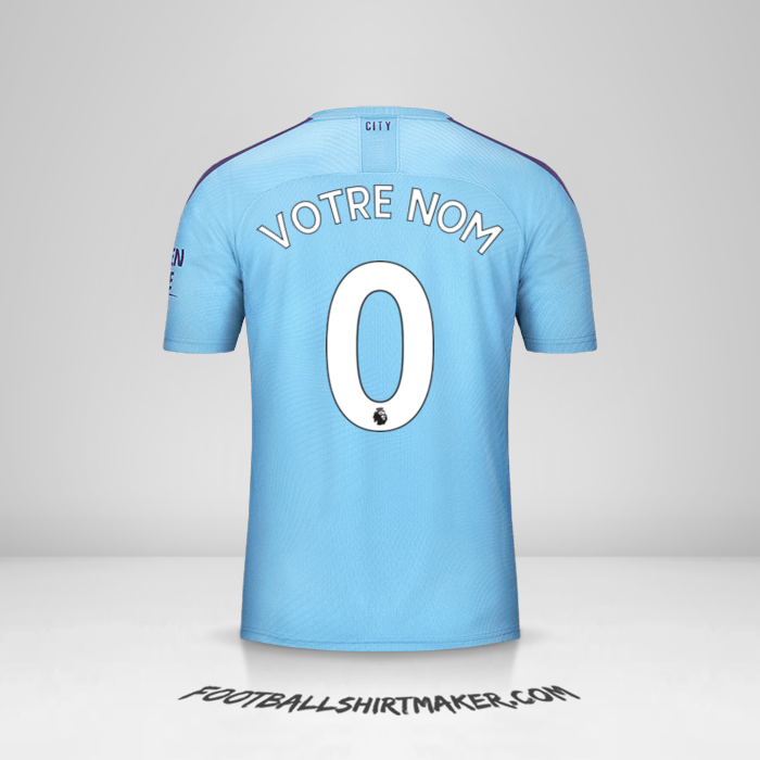 Maillot Manchester City 2019/20 -  votre nom - 0