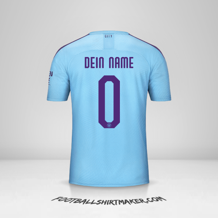 Trikot Manchester City 2019/20 Cup -  dein name - 0