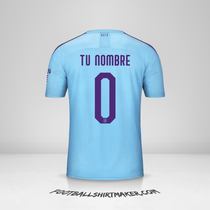 Camiseta Manchester City 2019/20 Cup número 0 tu nombre