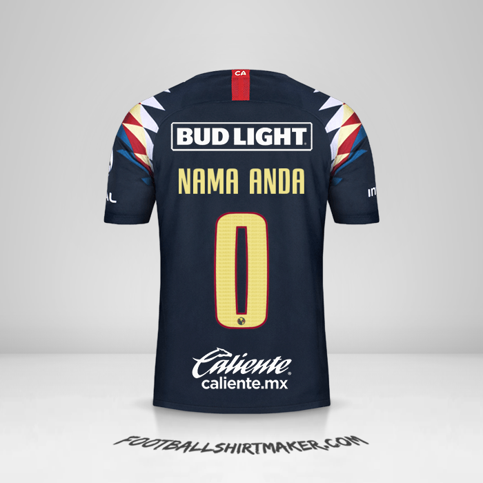 Jersey Club America 2019/20 II -  nama anda - 0