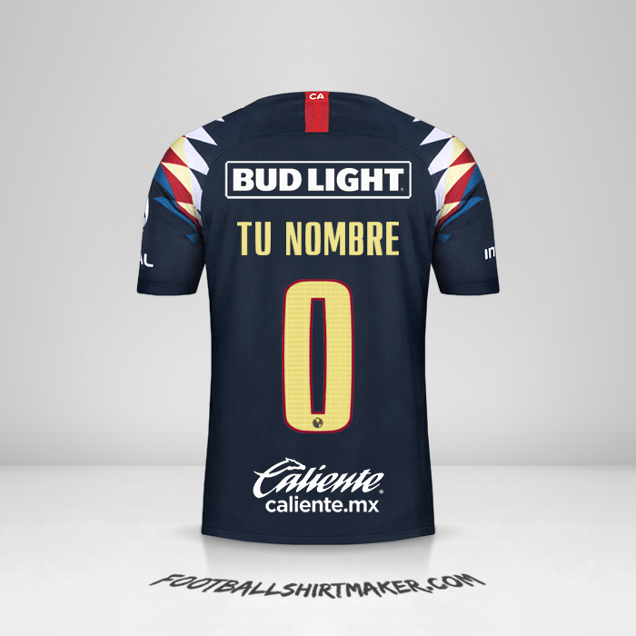 Jersey Club America 2019/20 II número 0 tu nombre