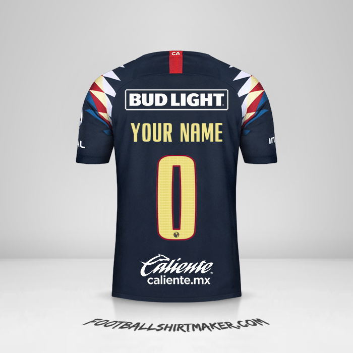 Club America 2019/20 II shirt number 0 your name