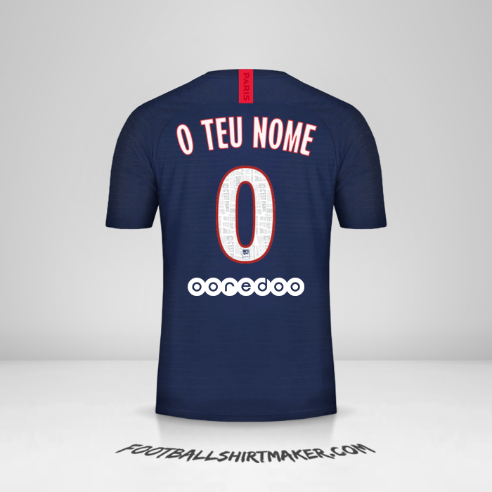 Camisola Paris Saint Germain 2019/20 -  o teu nome - 0