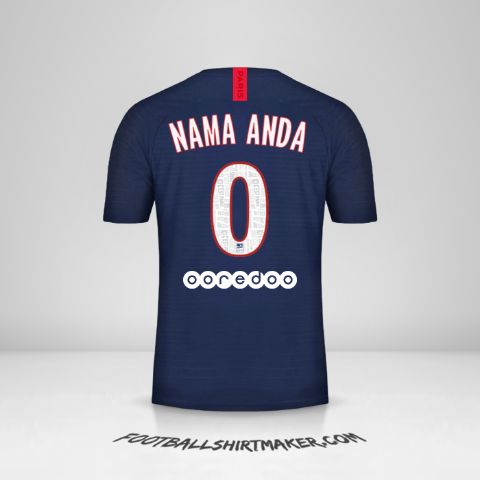 Jersey Paris Saint Germain 2019/20 -  nama anda - 0