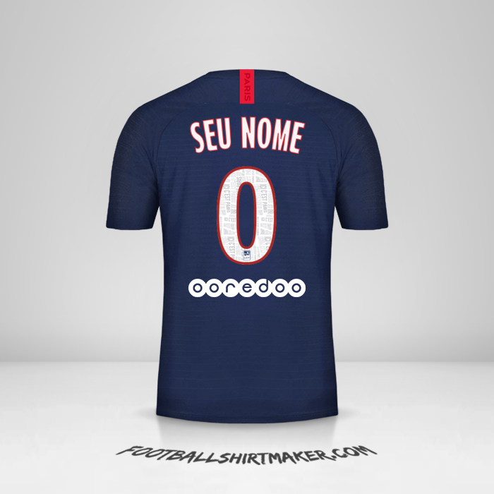 Camisa Paris Saint Germain 2019/20 -  seu nome - 0