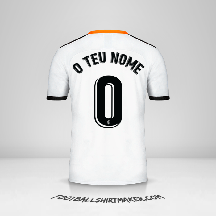 Camisola Valencia CF 2019/20 -  o teu nome - 0