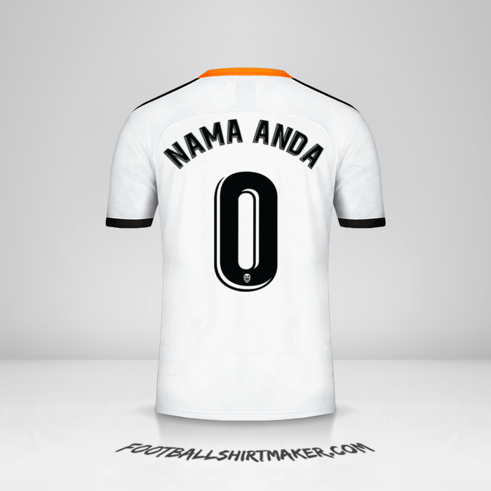 Jersey Valencia CF 2019/20 -  nama anda - 0