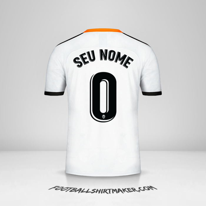 Camisa Valencia CF 2019/20 -  seu nome - 0