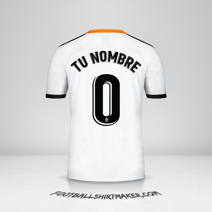 Jersey Valencia CF 2019/20 -  tu nombre - 0