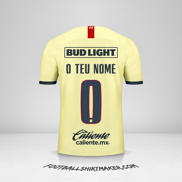 Camisola Club America 2019/20 -  o teu nome - 0