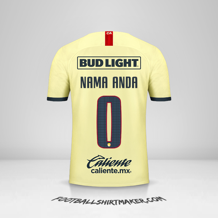 Jersey Club America 2019/20 -  nama anda - 0