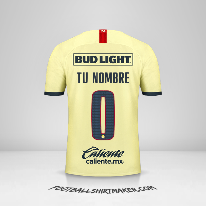 Jersey Club America 2019/20 número 0 tu nombre