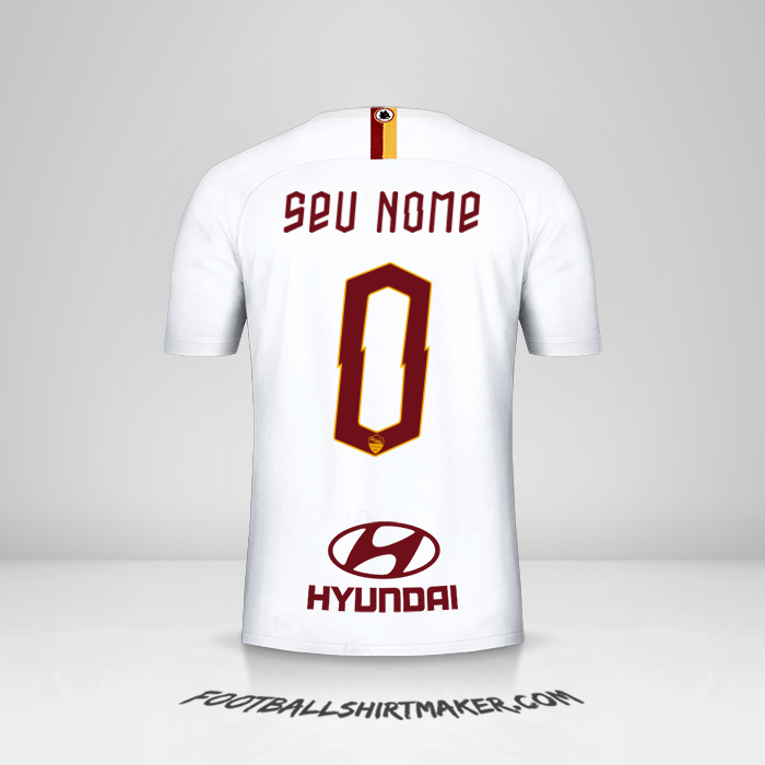 Camisa AS Roma 2019/20 II -  seu nome - 0