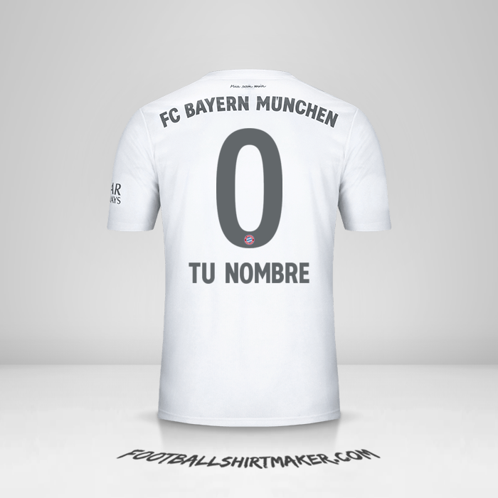 Camiseta FC Bayern Munchen 2019/20 II número 0 tu nombre