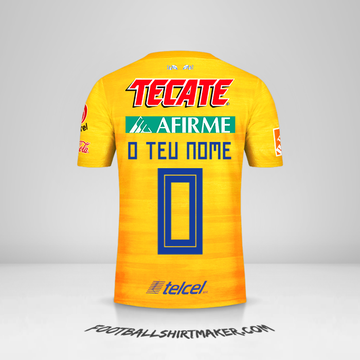 Camisola Tigres UANL 2019/20 -  o teu nome - 0