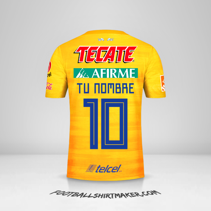 Jersey Tigres UANL 2019/20 número 10 tu nombre