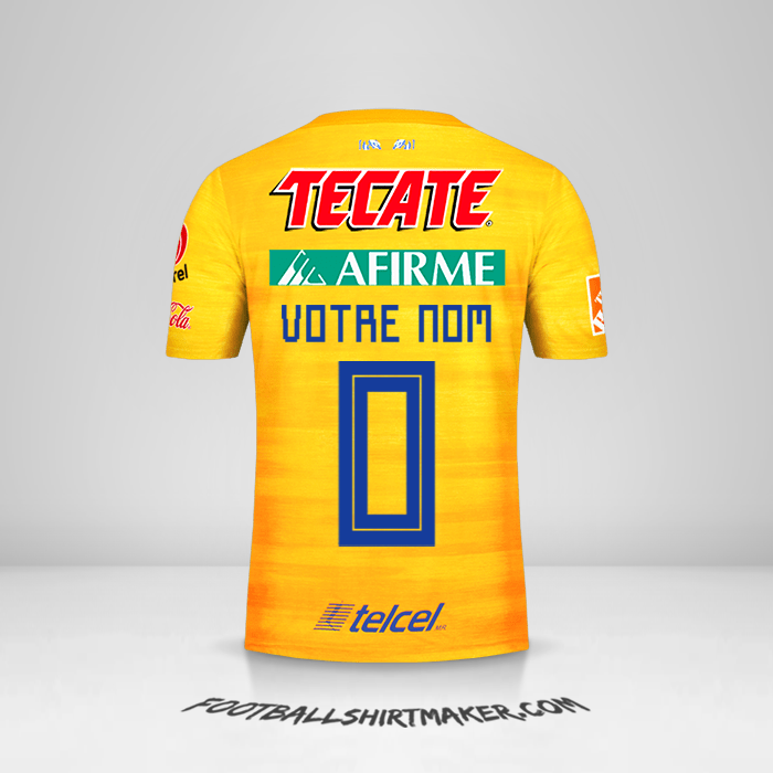 Maillot Tigres UANL 2019/20 -  votre nom - 0