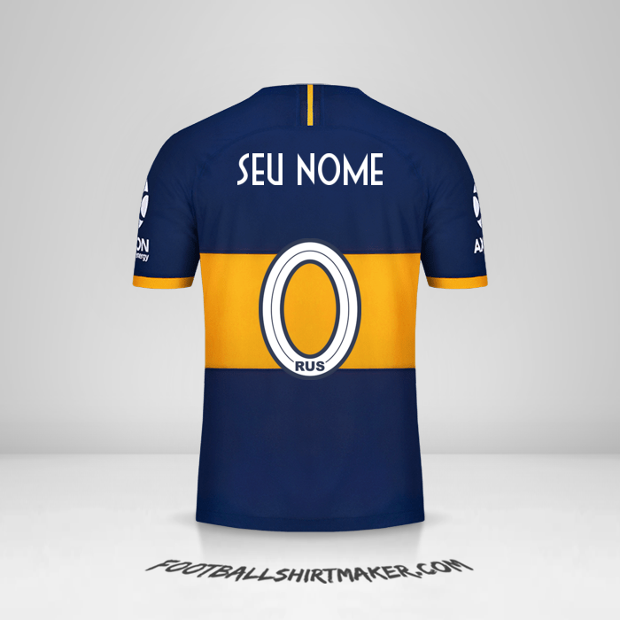 Camisa Boca Juniors 2019/20 -  seu nome - 0