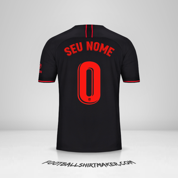 Camisa Atletico Madrid 2019/20 II -  seu nome - 0