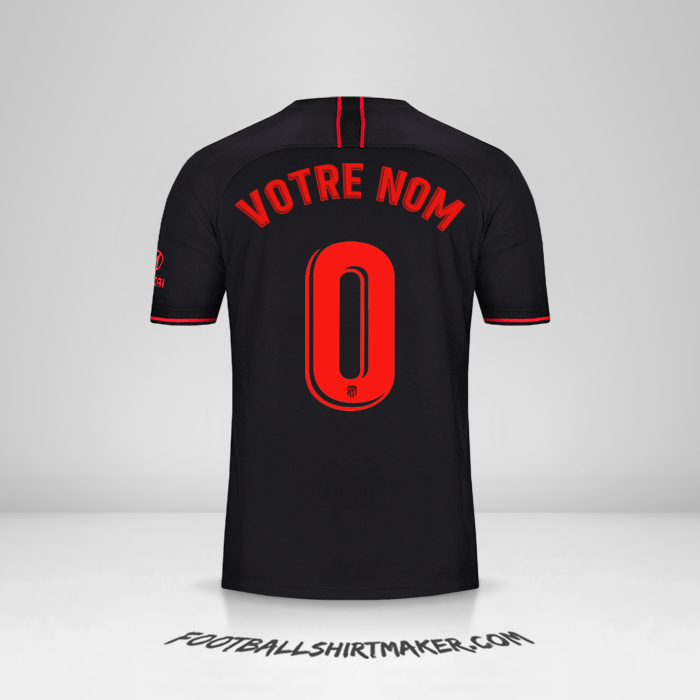 Maillot Atletico Madrid 2019/20 II -  votre nom - 0