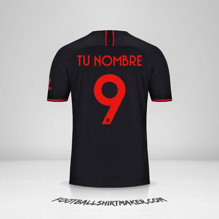 Camiseta Atletico Madrid 2019/20 Cup II número 9 tu nombre