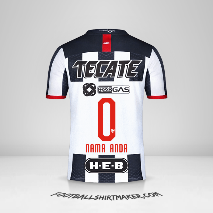 Jersey Monterrey 2019/20 -  nama anda - 0