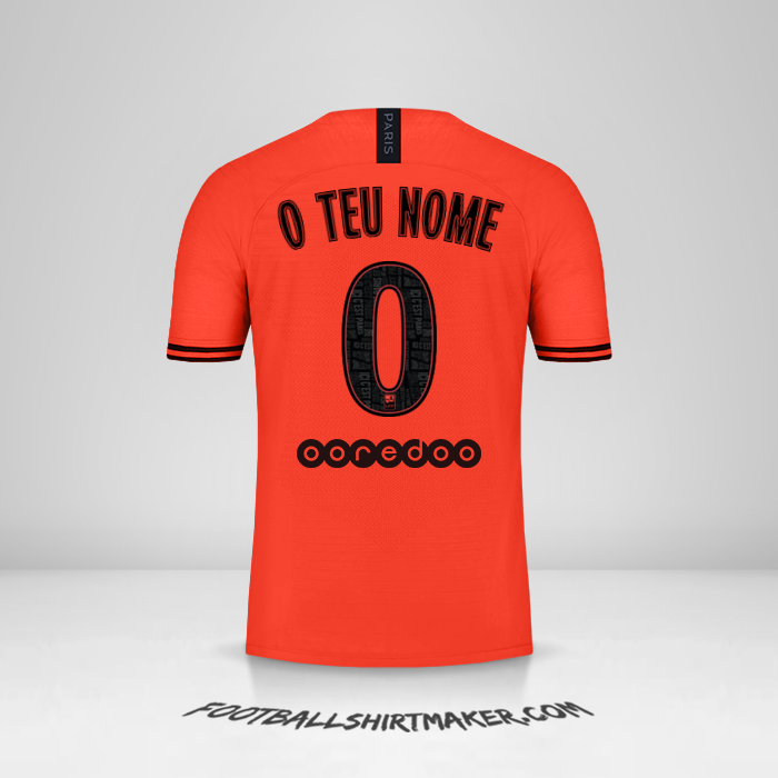 Camisola Paris Saint Germain 2019/20 II Jordan -  o teu nome - 0