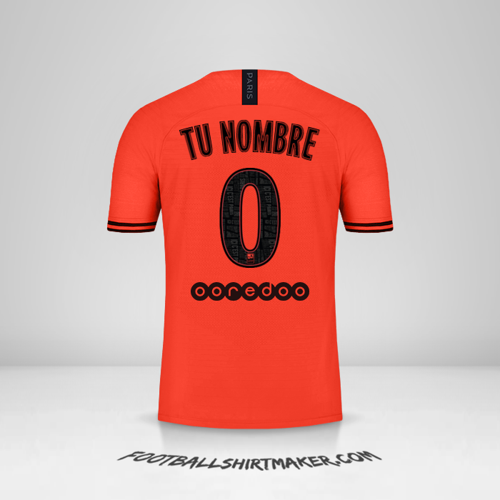 Camiseta Paris Saint Germain 2019/20 II Jordan -  tu nombre - 0