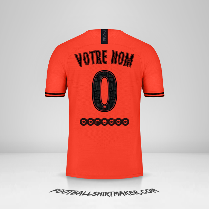 Maillot Paris Saint Germain 2019/20 II Jordan -  votre nom - 0