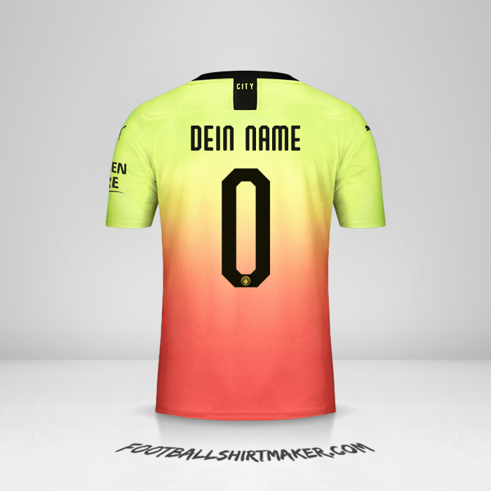 Trikot Manchester City 2019/20 Cup III -  dein name - 0