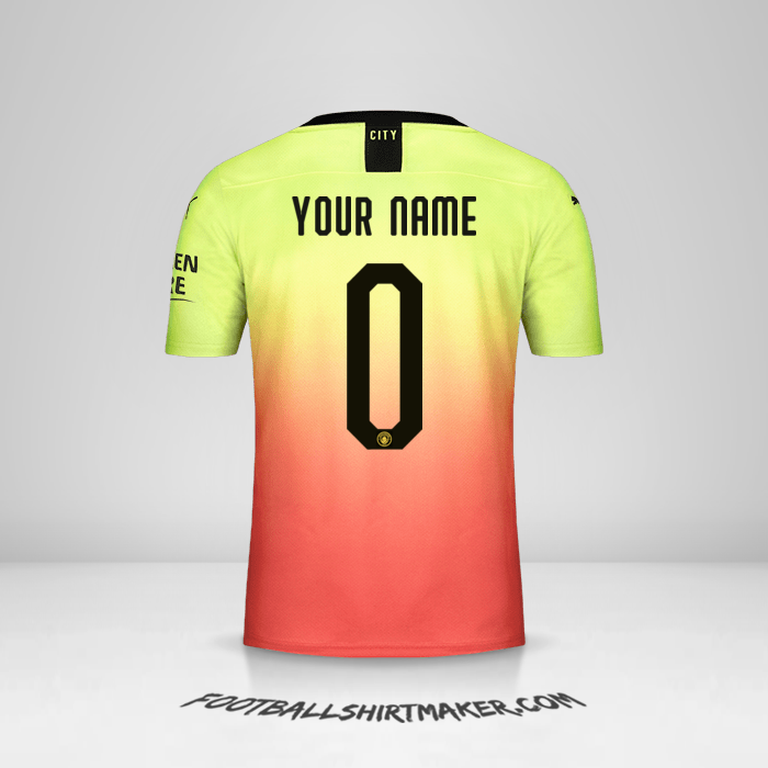 Manchester City 2019/20 Cup III jersey number 0 your name