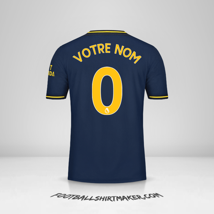 Maillot Arsenal 2019/20 III -  votre nom - 0