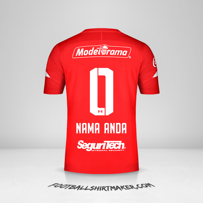 Jersey Toluca FC 2019/20 -  nama anda - 0