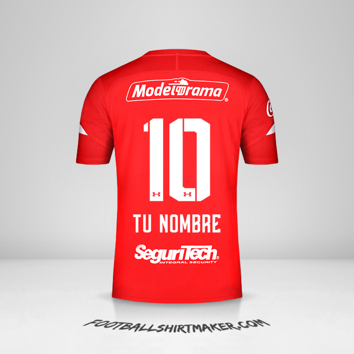 Camiseta Toluca FC 2019/20 número 10 tu nombre