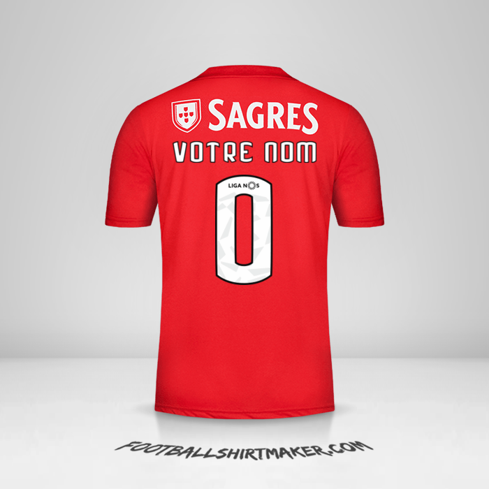 Maillot SL Benfica 2018/19 -  votre nom - 0