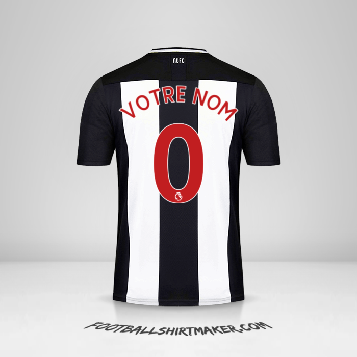 Maillot Newcastle United FC 2019/20 -  votre nom - 0