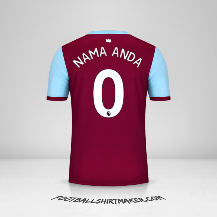 Jersey West Ham United FC 2019/20 -  nama anda - 0