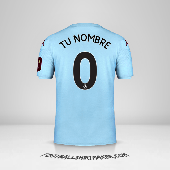 Jersey Aston Villa FC 2019/20 II número 0 tu nombre