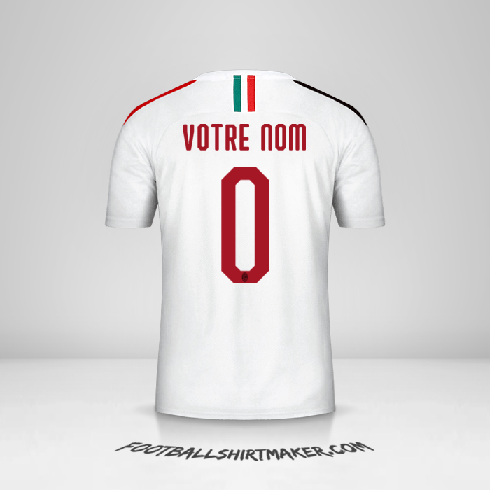 Maillot AC Milan 2019/20 II -  votre nom - 0