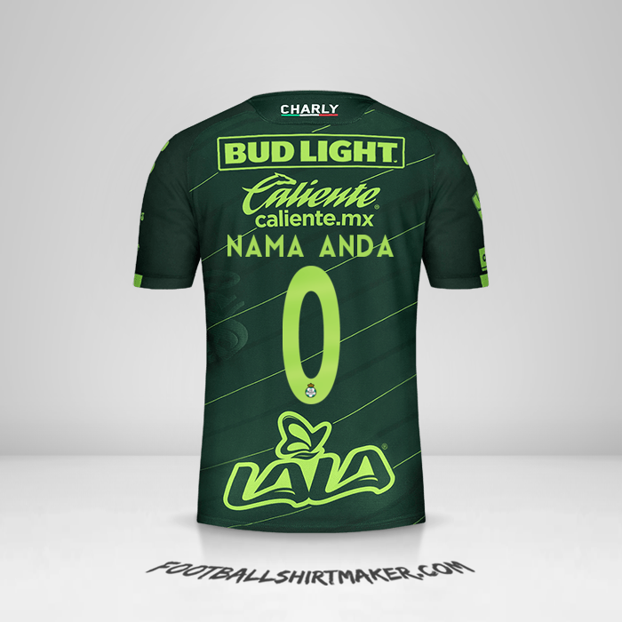 Jersey Santos Laguna 2019/20 II -  nama anda - 0