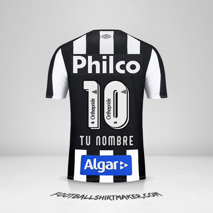 Jersey Santos FC 2019 II número 10 tu nombre