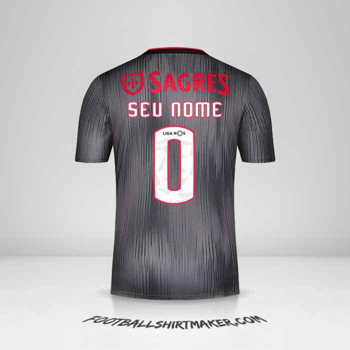 Camisa SL Benfica 2019/20 II -  seu nome - 0