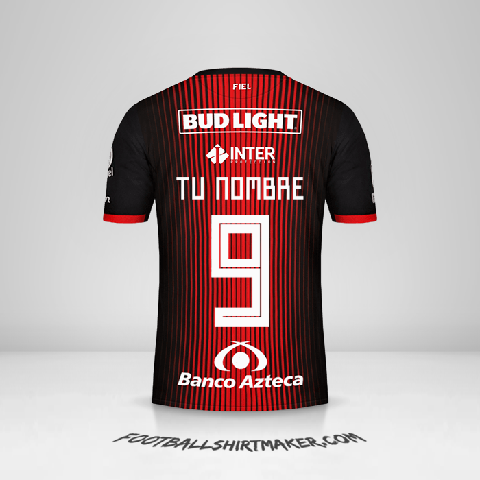 Camiseta Atlas 2019/20 número 9 tu nombre