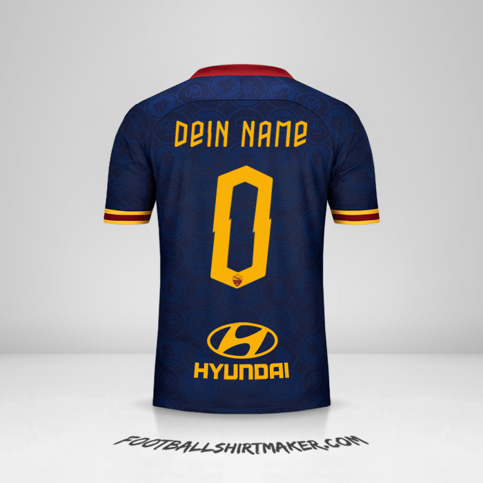 Trikot AS Roma 2019/20 III -  dein name - 0