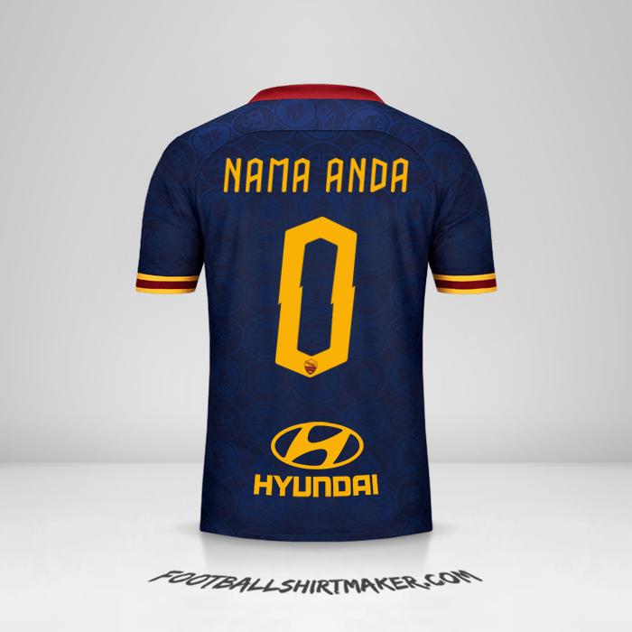 Jersey AS Roma 2019/20 III -  nama anda - 0