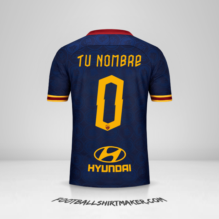 Jersey AS Roma 2019/20 III -  tu nombre - 0